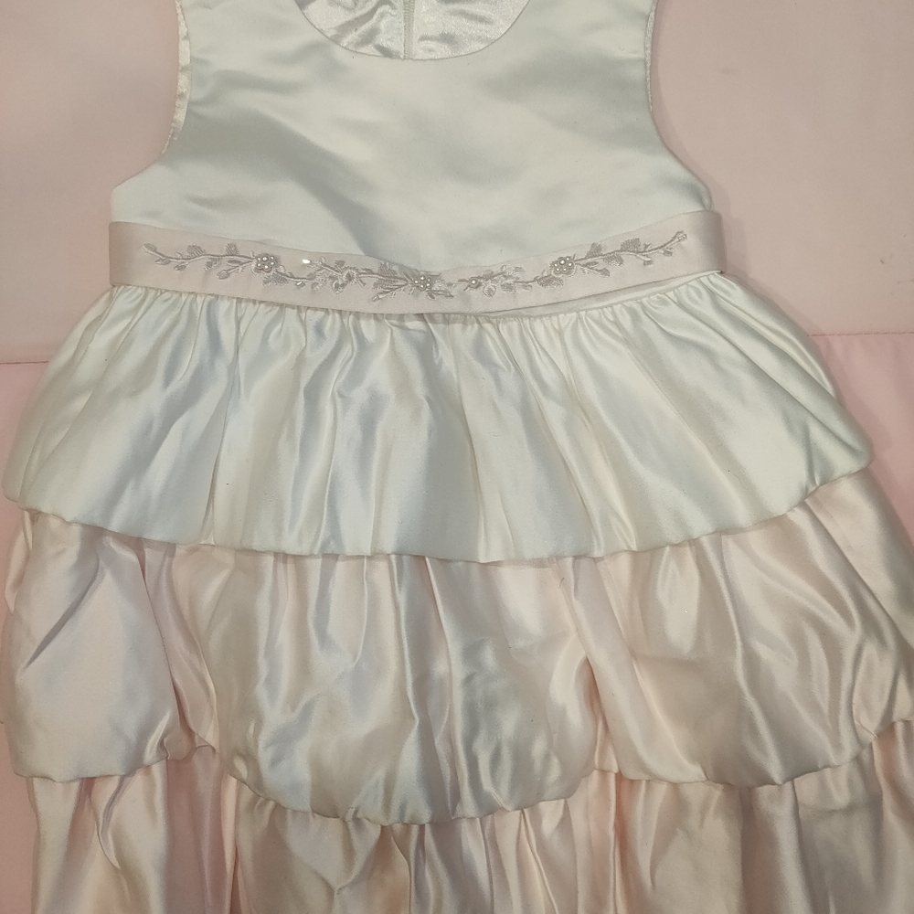 Cinderella babygirl Christmas/flower girl ivory/light pink formal dress size 24m